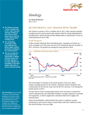 Sinology - Better profits, less tension with Trump Image of PDF Article regarding China